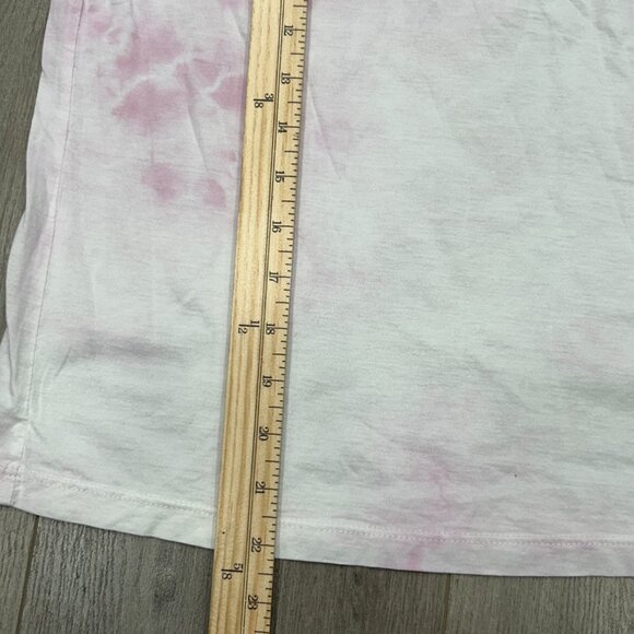 A.L.C. Oscar Pink White Tie Dye Cotton Short Sleeve Crewneck Casual Tee Size M - Picture 3 of 8